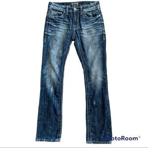 Salvage for Buckle Havoc Slim Straight Light Washed Thick Stitch Denim Jeans